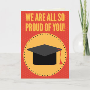 Todos Estamos Muy Orgullosos Tarjeta De Graduación