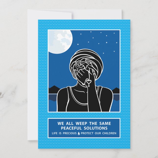 Todos Lloramos La Misma Tarjeta Plana De 2_5"x7" (Anverso)