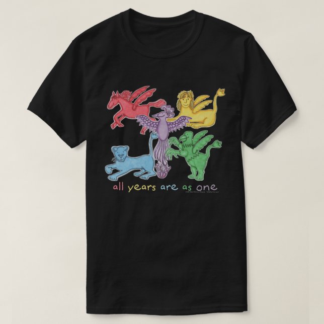 "Todos los años…" Camiseta oscura (diversos (Diseño del anverso)