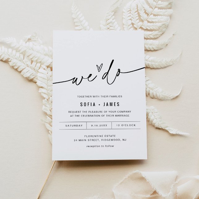 TODOS LOS Minimalistas Hacemos Invitación de Boda (Subido por el creador)