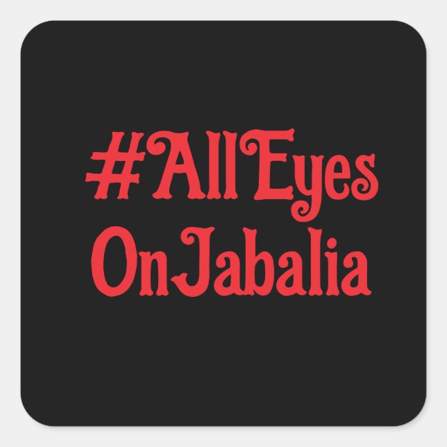 Todos Los Ojos Sobre Los Pegatinas De Jabalia (Anverso)