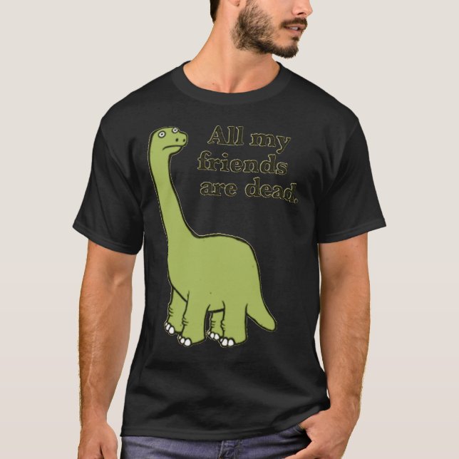 Todos mis amigos son camisetas esenciales de dinos (Anverso)