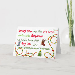 Todos, nadie, cualquier Navidad Tarjeta