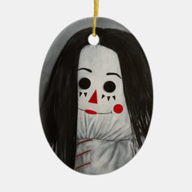 Todos somos muñecas aquí VII Ornamento cerámico (Frente)