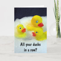 TODOS SUS PATO EN UNA TARJETA DE FELICITACIONES DE