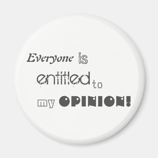 todos tienen derecho a mi imán de opinión (Frente)