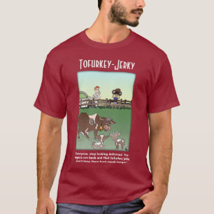 Tofurkey Jerky Maroon camiseta masculina