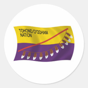 Tohono O'odham Pegatina de la bandera de la nación