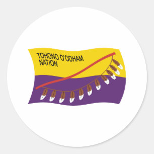Tohono O'odham Pegatina de la bandera de la nación
