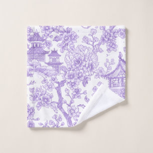 Toile de Chinoiserie Púrpura Dragón Flor de Cerezo