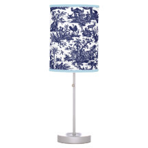 Toile de Jouy Cuatro Partes Del Patrón Azul Mundia