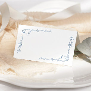 Toile de jouy elegante marco boda tarjetas de plaz