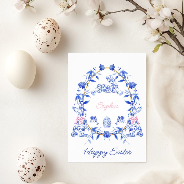 Toile De Jouy Feliz Tarjeta De Saludo De Pascua (Subido por el creador)