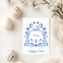 Toile De Jouy Feliz Tarjeta De Saludo De Pascua