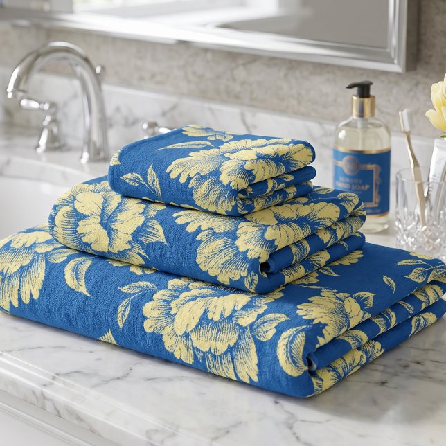 Toile de Peonía Azul y Amarillo - Decoración de Ca (Subido por el creador)