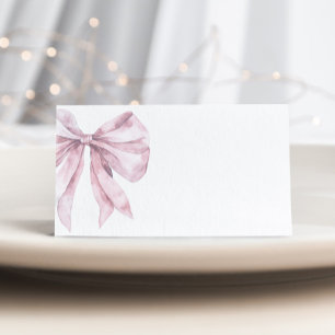Toile Dusty color rosa Bow tarjeta de ducha de nov