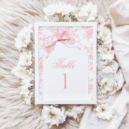 Toile Rosa Bow Bow Chica Ducha Número de mesa Rótu