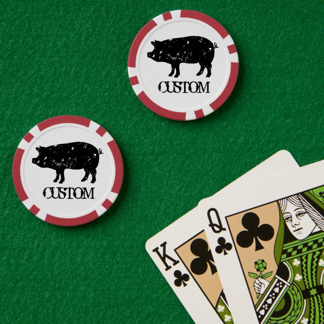 tokens de fichas de póquer personalizado con el lo (Mesa de Poker (Doble))