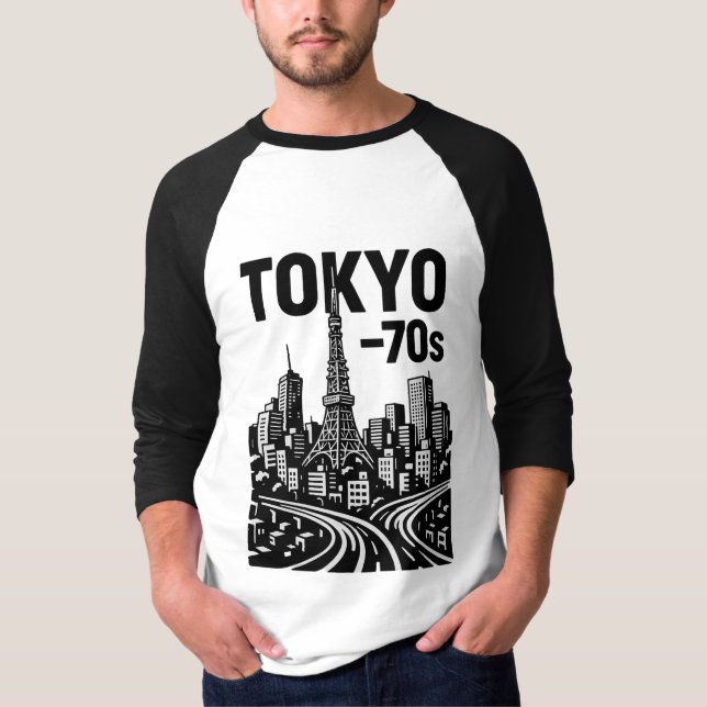 Tokio - Camiseta de arte retro de los años 70 | Ja (Anverso)