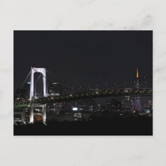 Tokio con tarjeta postal nocturna