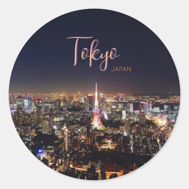 Tokio Japón Pegatina souvenir Memento Gift Japonés (Anverso)