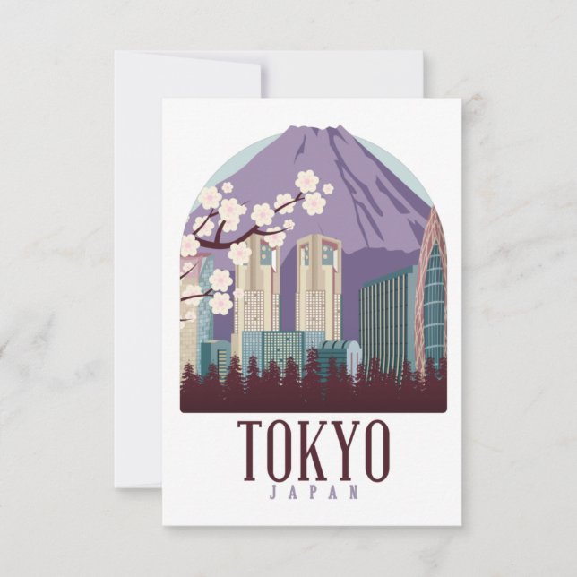 Tokio Japón Tarjeta de felicitación de viaje de vi (Anverso)
