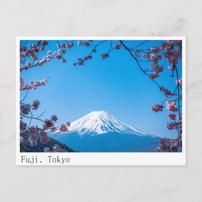 Tokio, postal de la montaña Fuji (Anverso)