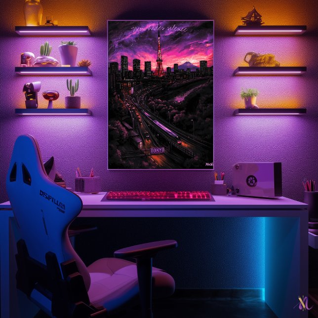 Tokyo Skyline - Arte monocromo de carbón - Urbano (Subido por el creador)