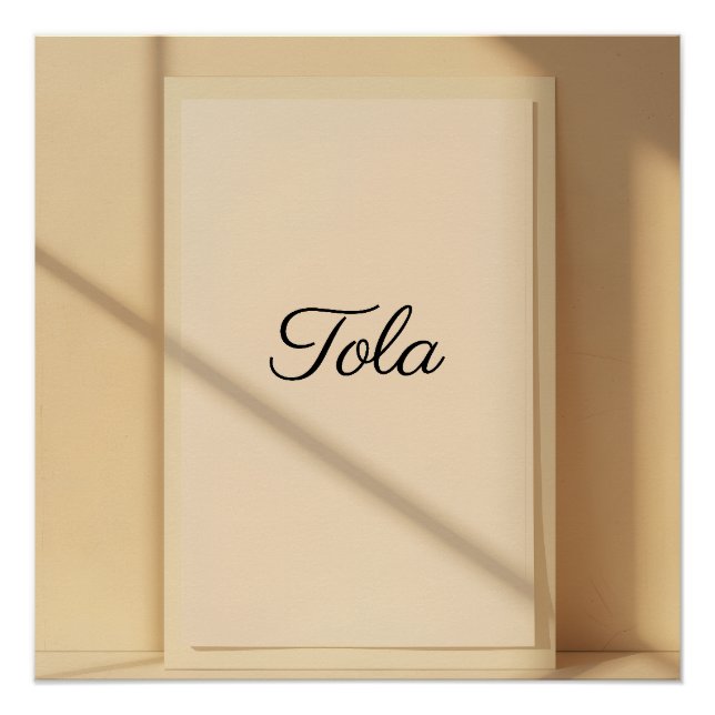Tola Modern Name Poster – Personalized Wall Print (Anverso)