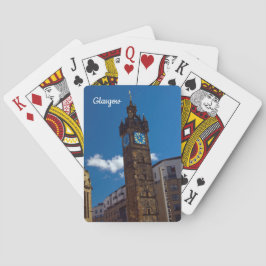 Tolbooth Steeple, Glasgow, Escocia Jugando cartas