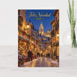 Toledo Calle Medieval Feliz Navidad