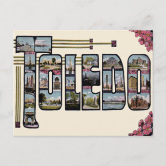 Toledo, OH Gran Letra Postal Escénica