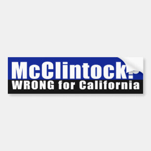 ¿Tom McClintock? Pegatina para el parachoques