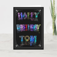 Tom - nombre en la tarjeta de felicitación de las