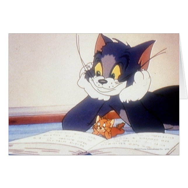 Tom y Jerry leen un libro (Anverso (Horizontal))
