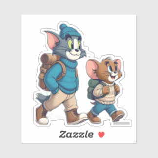 Tom y Jerry Winter Adventure Pegatina