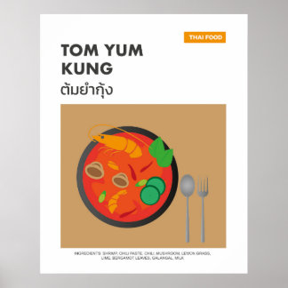 Tom Yum Kung, arte de viajes de comida tailandesa