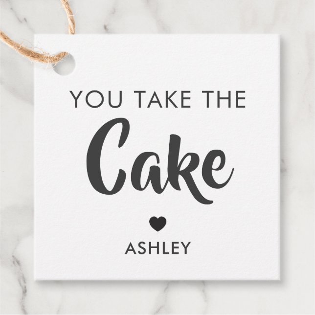 Toma la etiqueta de regalo de pasteles, etiqueta p (Anverso)