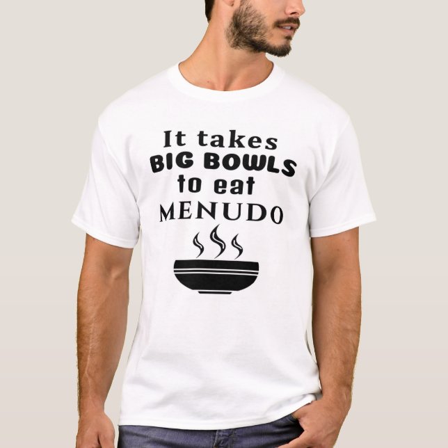 Toma los cuencos grandes para comer la camiseta de (Anverso)