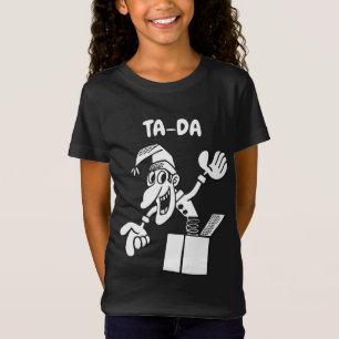 Toma TA-DA en la camiseta de la caja