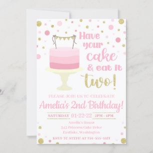 Toma tu pastel y come dos invitaciones