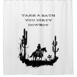 Toma un baño vaquero sucio Cortina de ducha