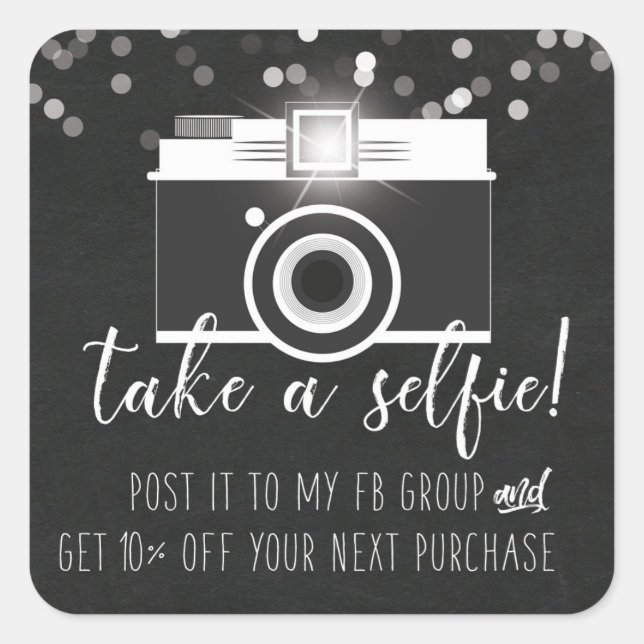 Toma un Pegatina de Lealtad al Cliente Selfie (Anverso)