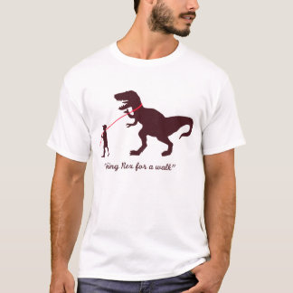 tomando a Rex para una camiseta del paseo -