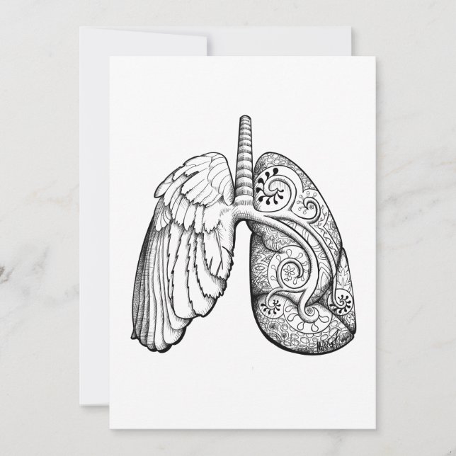 'Tomando el aire' - impresión de tarjetas 5x7 (Anverso)