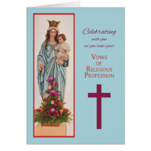 Tomando votos, monja, María sosteniendo al niño Je