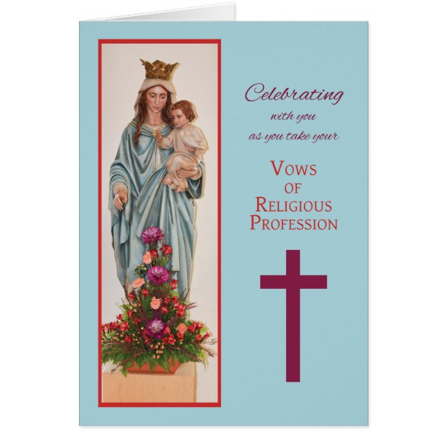 Tomando votos, monja, María sosteniendo al niño Je (Frente)