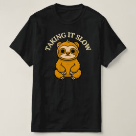 Tomándolo con Calma Camiseta de Perezoso de Dibujo