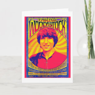 Tomar la tarjeta de felicitación de Woodstock
