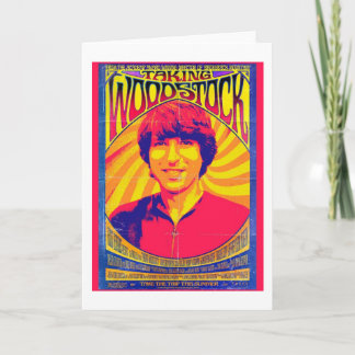 Tomar la tarjeta de felicitación de Woodstock